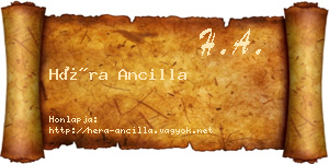 Héra Ancilla névjegykártya